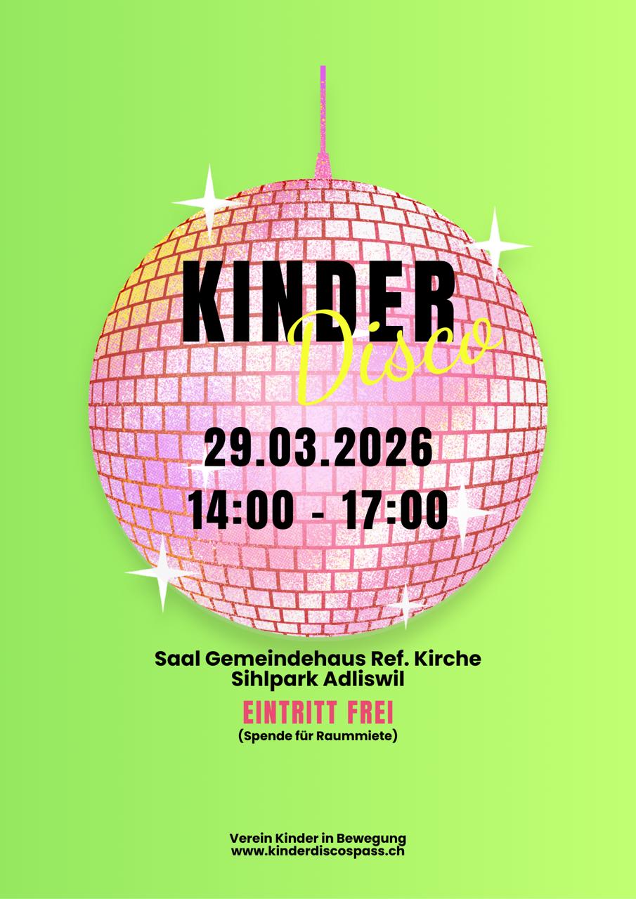 Kinder Disco März 2026 - Kinder Disco Event Flyer